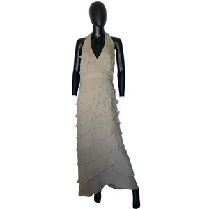 TADASHI Collections tiers open back grown dress size 12 (b9)